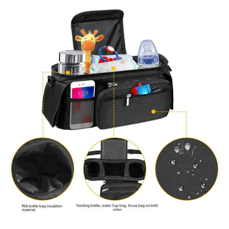 Universal Baby Stroller Organizer Bag and Storage Basket